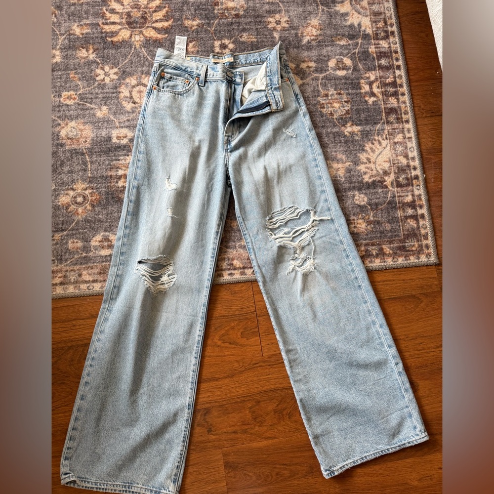 Distressed Light Blue Women's Jeans